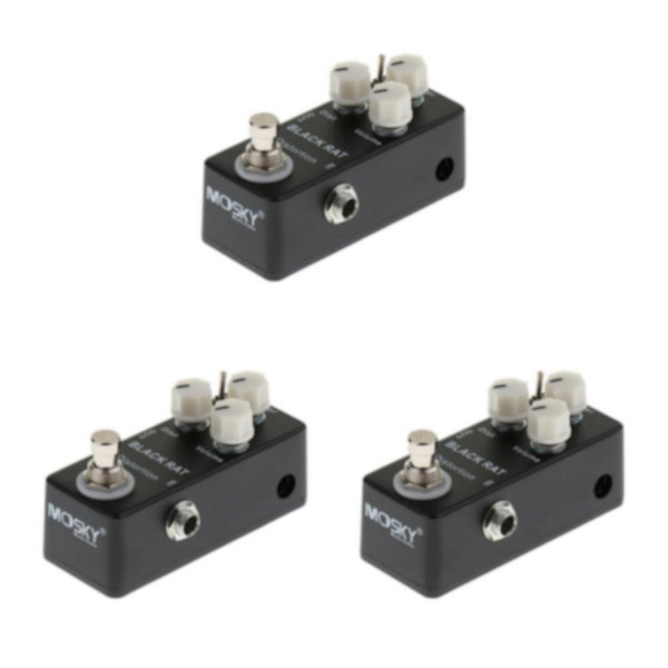 1/3 Black Rat Distortion Gitarreffektpedal för gitarrdelar 3PCS