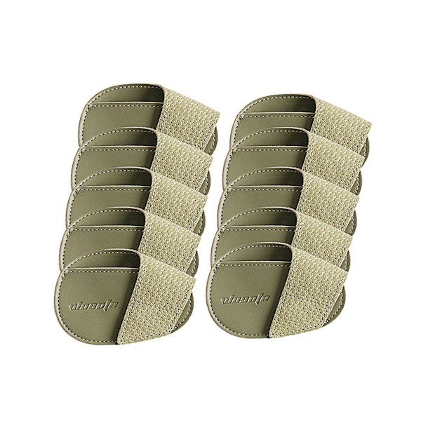 1/2/3 För Golf Head Covers PU Portabelt skydd för idrottare Green Small 10 Pcs 1Set