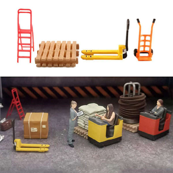 1/2/3/5 1/64 Skala Bilverkstad Layout Diorama modellleksak Car Red 2.8-3cm 1Set