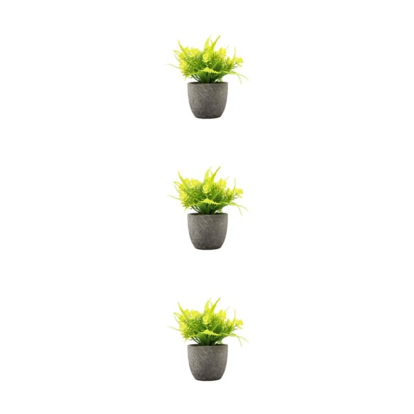 1/2/3 Plast Realistic Artificiell Suckulent Lågt underhåll yellow rose 3Set