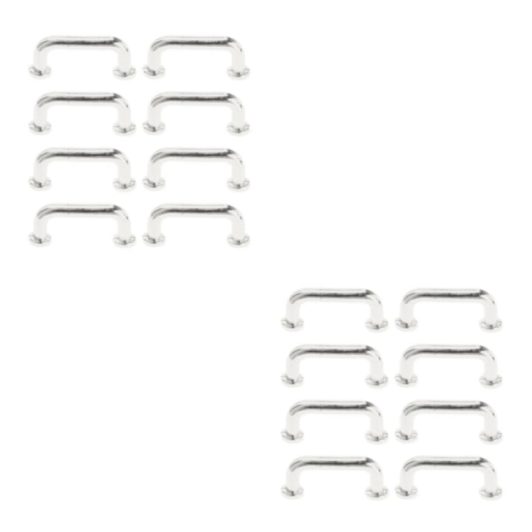 1/2/3/5 1:12 Mini Dragbågform för portgarderob Stor 4st Silver Small 8 Pcs 2Set