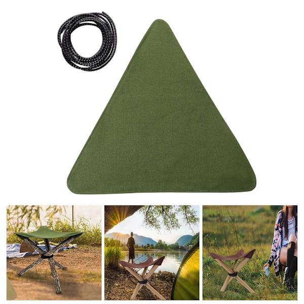 1/2/3/5 Canvas Camping För Triangel Pall Duk Resor Vandring Dark Green 37 x 37cm 5Set