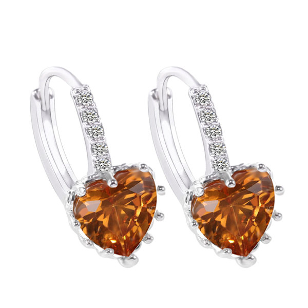 1/2/3/5 Lyx Hoop örhängen för kvinnor Hjärtformad strass style 8 2Set