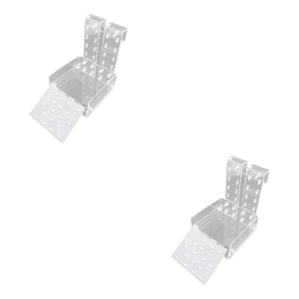 1/2 Tortoise Ramp Climbing Eremit För Crab Turtle Basking Clear 10x17cm 2Set