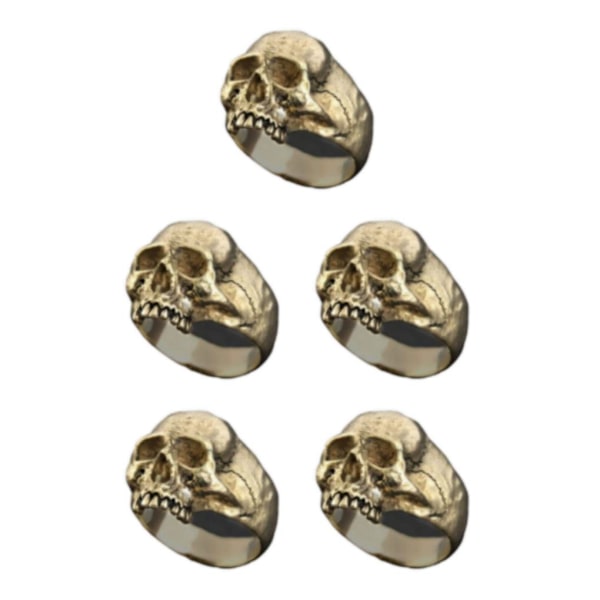 1/3/5 punkring för gotiska tillbehör Lämplig för Halloween Gold 8 5Set