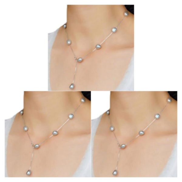 1/2/3/5 Real Pure 925 Sterling Silver Chain Minimalist Handmade gray 45cm 3Set