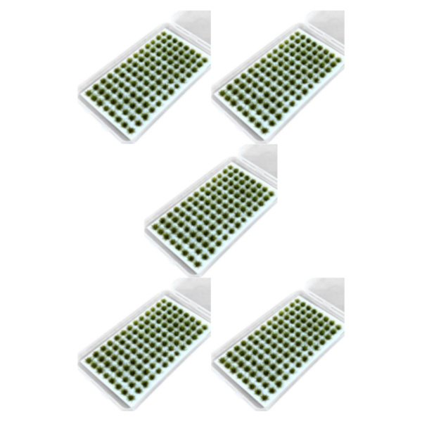 1/2/3/5 Resin Mini Grass Tuft Lågt underhållsminiatyrer Statisk No.4 5Set