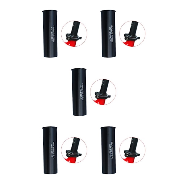 1/2/3/5 Sadelstolpe i aluminiumlegering 100 mm lång ombyggnad 27.2 to 30.9 5PCS