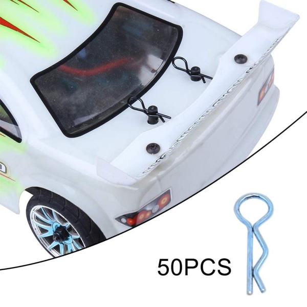 1/2/3/5 RC Body Shell Clips R Shape för 1/10 RC racingbil blue length 24mm 1Set