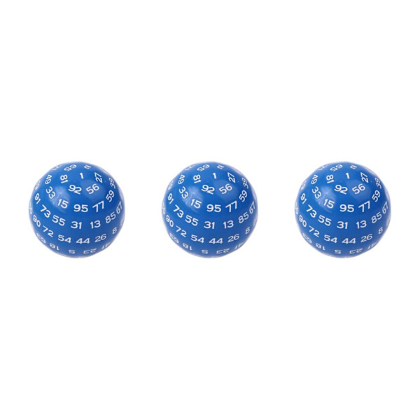 1/3/5 Akryltärningar Spelunderhållning Familjepolyedriska tärningar Blue 48mm 3Set