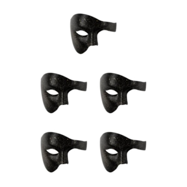 1/2/3/5 Bred appliceringshalva för olika tillfällen halvansikte Black gold dot 5Set