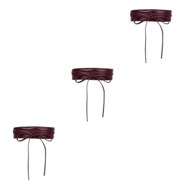 1/2/3/5 Dam Charm Midjeband Bred underbyst Cosplay Strechy rosett Wine Red Type C 3Set