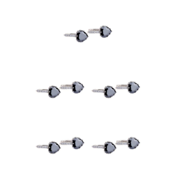 1/2/3/5 Lyx Hoop örhängen för kvinnor Hjärtformad strass style 11 5Set