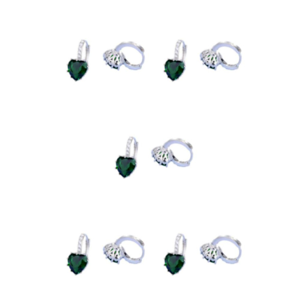 1/2/3/5 Lyx Hoop örhängen för kvinnor Hjärtformad strass style 9 5Set