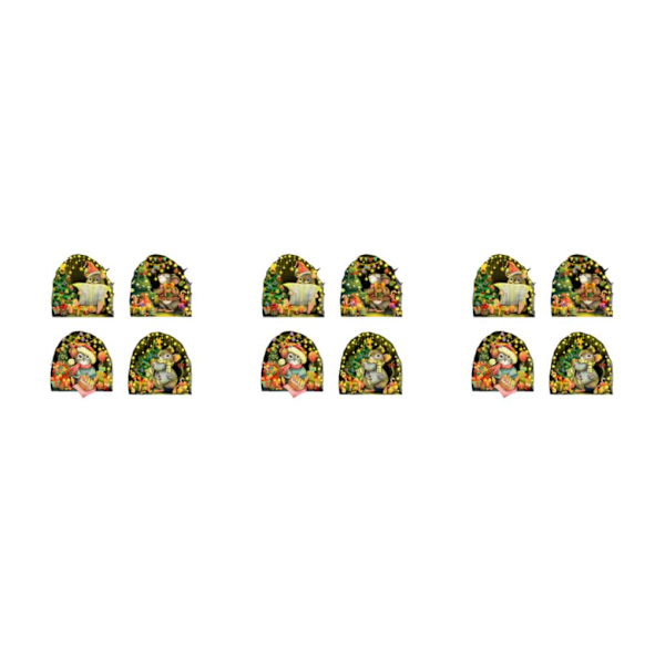 1/3 4 delar vattentät nattljushål väggdekaler - 3PCS