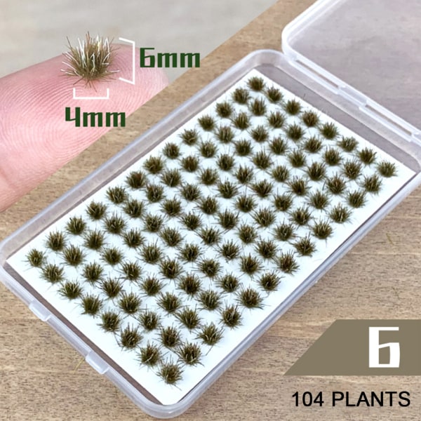 1/2/3/5 Resin Mini Grass Tuft Lågt underhållsminiatyrer Statisk No.6 1Set