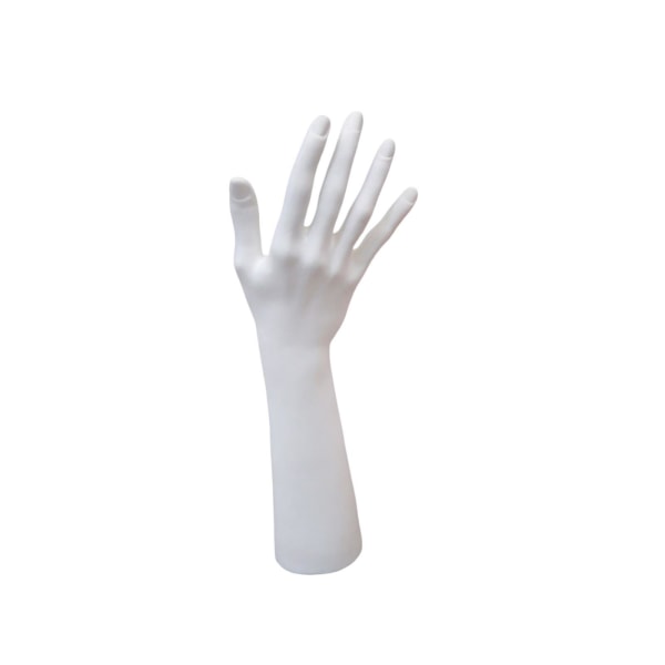 Skyltdocka Hand Smycken Display Hållare Stöd för Chain Hand White 25.5cm