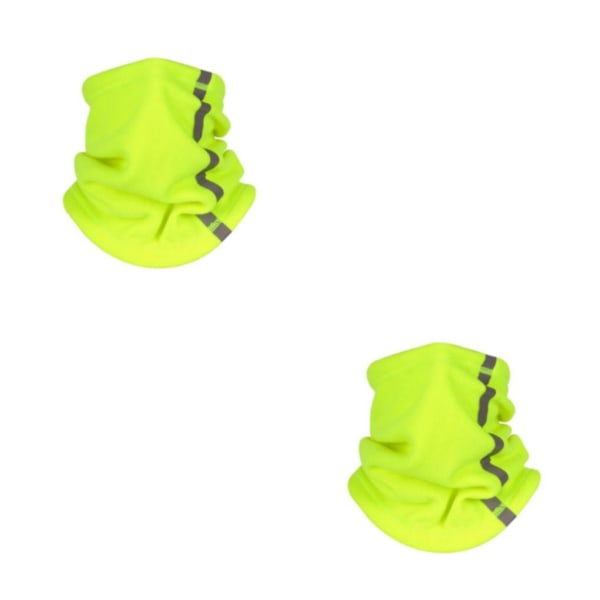 1/2/3 halsdamask Andas vindtät fiskescarf Fluorescent Green 25x30cm 2Set