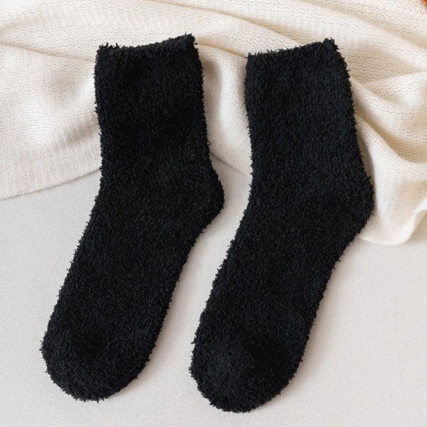 1/2/3/5 10 stycken extra tjocka och elastiska mjuka strumpor Black 1 Pc