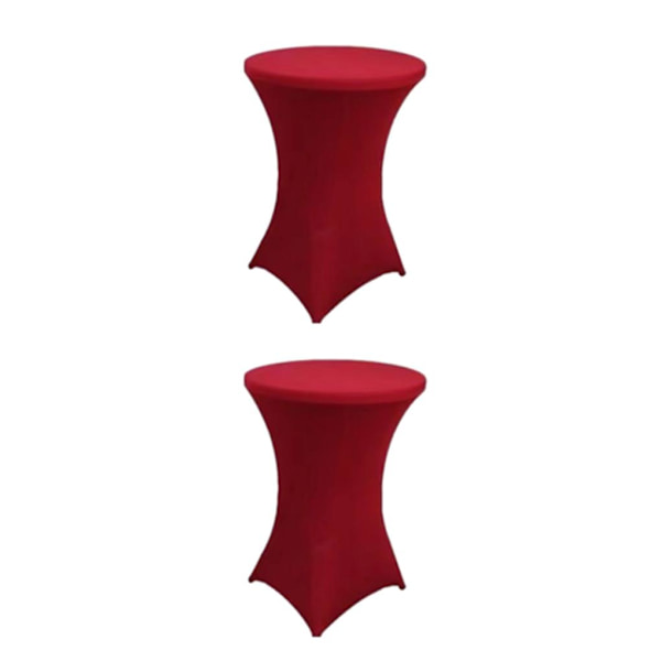 1/2/3/5 High Foot Bar Cover Stretch Rund Duk För Hotell red 2Set