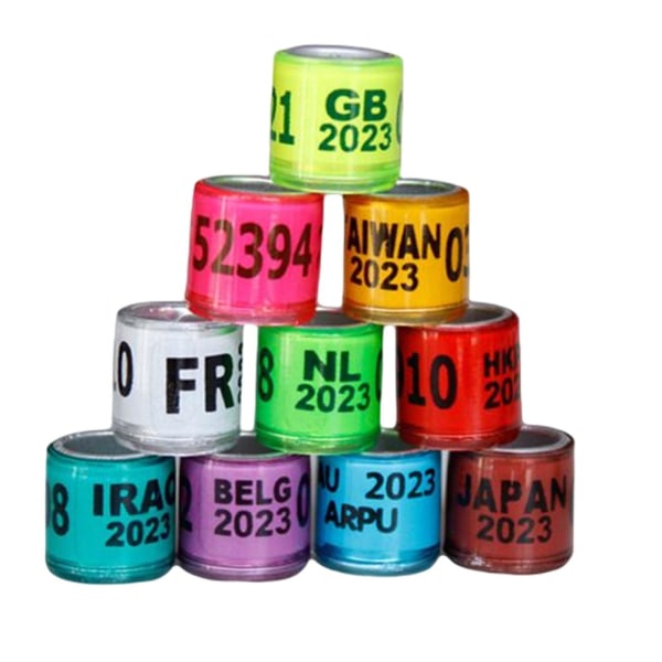 1/2/3/5 100st 8mm 2023 För duvring för de flesta vuxna fåglar Multinational mixed 100 pcs 1 Pc