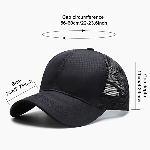 1/2/3 Summer Tunn Polyester Mesh Trucker Hat Justerbar grey 1Set