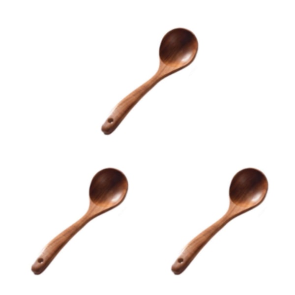 1/2/3/5 Brun MultipurposeTrä köksredskap Set för unisex Soup Ladle 3Set