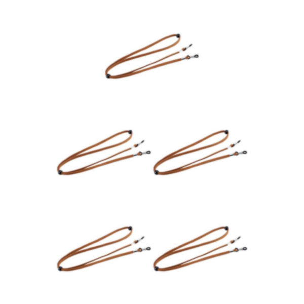 2/3/5 Glasögonrem Non- För Slip Stretchy Universal Rope Light Brown 26.77 Inch 5Set