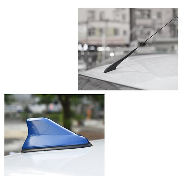 1/2 Shark Fin Antenn Universal Bil Dekorativ Vattentät Auto white 1Set
