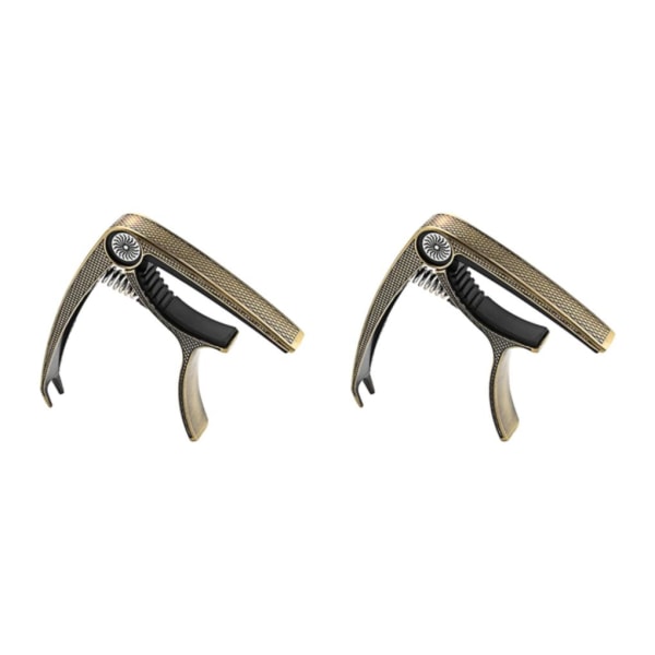 1/2/3 Guitar För Capo Acoustic Clip Quick Change Clamp Key för Bronze 9.3x7.5x1.5cm 2Set