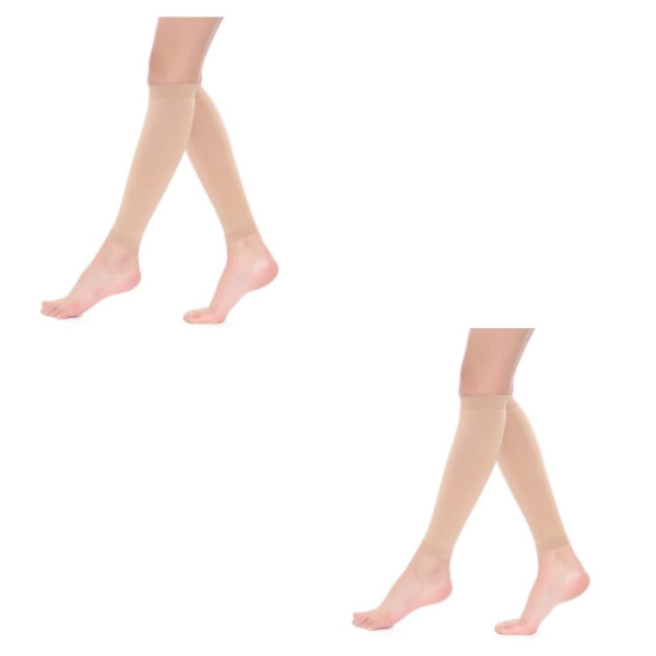 1/2/3/5 Dam S Calf Compression Strumpor Bekväma och skin color M 2Set