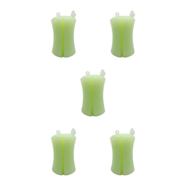 1/2/3/5 Bärbar fiskespö Fast boll Slitstark Slitstark Light Green 6 x 3.8cm 5Set