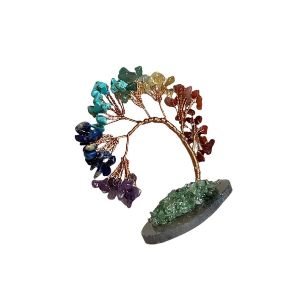 1/3/5 Natural Crystal Money Tree Ädelsten Mineral Lucky Tree 1Set