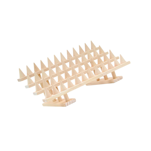 1/2 trä fingerring display för låda vigselring smycken 4 tiers 8.46x3.54x4.72 Inch 1Set