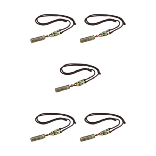 1/2/5 tibetanska Gawu Box hänge halsband dekoration minnessak Simple 4.1x1.1cm 5Set