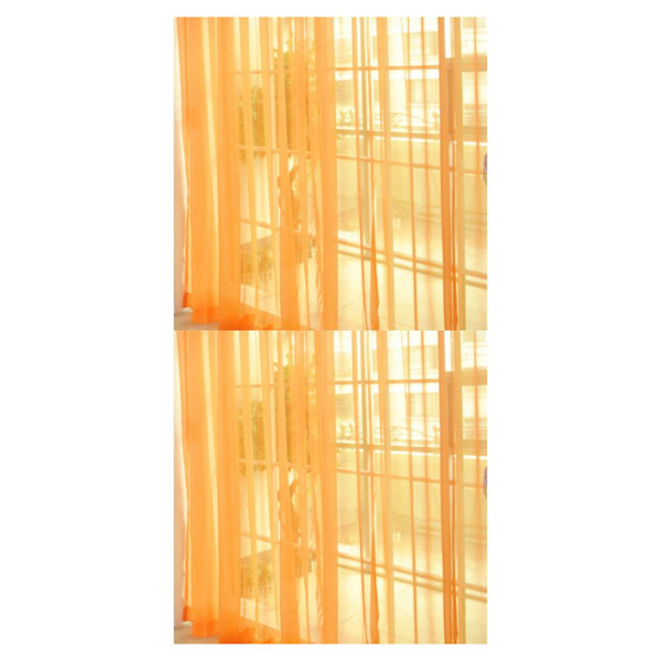 1/2/3/5 Ljusfiltrerande skirgardintransform för fönster orange 2Set