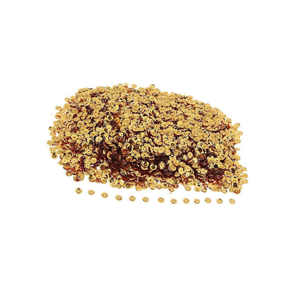 1/2/3 Blommor Lös kopp Paljetter Pailletter Sy Bröllopshantverk Yellow Gold 6mm 1Set
