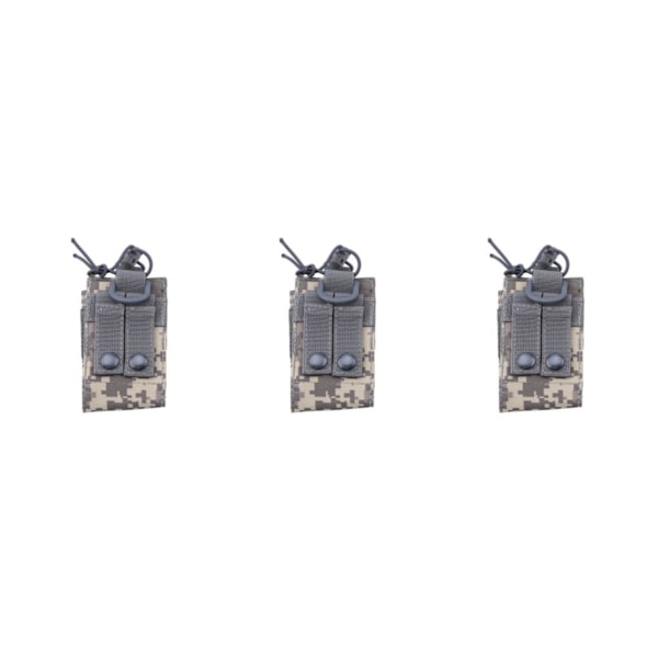 1/2/3/5 Radio Intercom Bag Interphone Magazine Pouch Hunting Grey Camouflage 3PCS