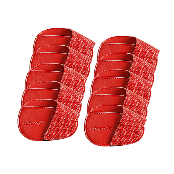 1/2/3 För Golf Head Covers PU Portabelt skydd för idrottare Red Large 10 Pcs 1Set
