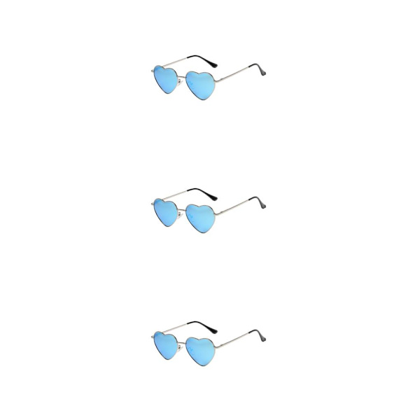 1/2/3/5 hjärtformad guldmetallram och Tac-lins för snygg silver frame skyblue 3Set