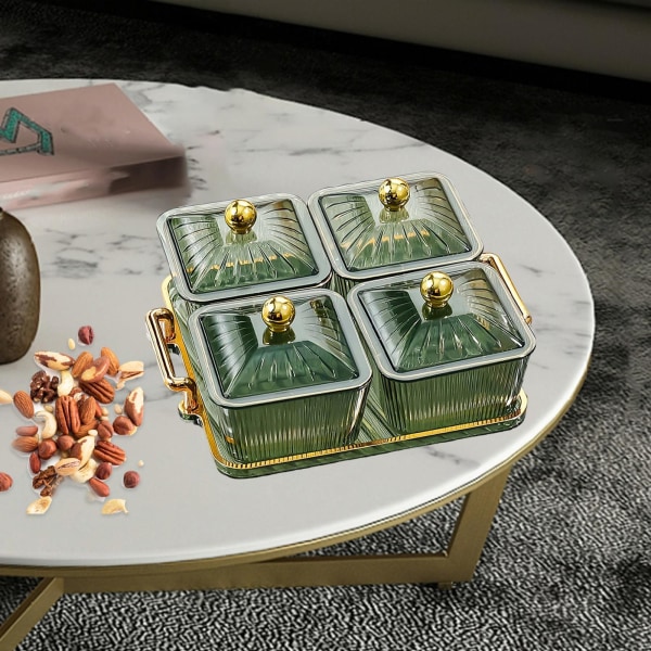 1/2/3 Nordic Style Divided Dishes Square för Reception Room 4 Grids 1Set
