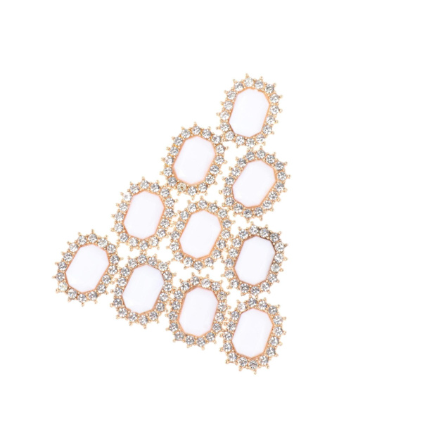 1/2/3/5 10 st Rhinestone Buttons Hantverk Dekoration för kläder Light White 2.1 x 1.7cm 1Set
