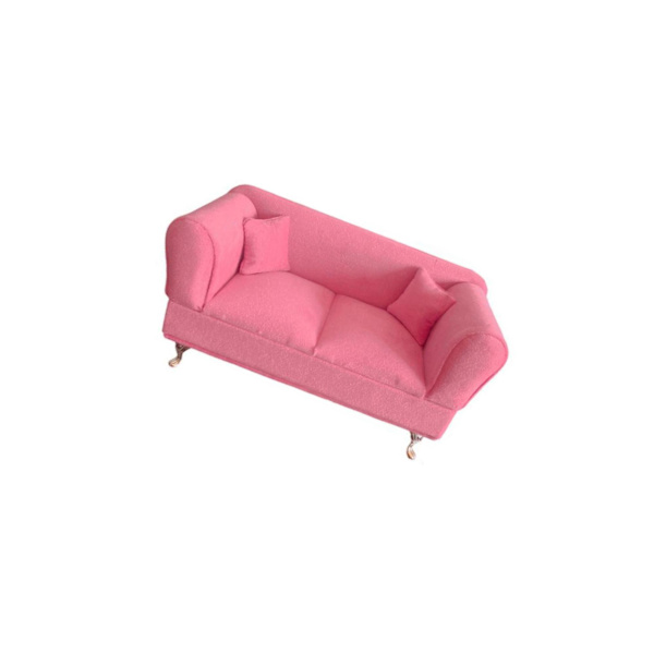 1/6 soffa sovrum dekor smycken case för 12 Dol tillbehör Two Person Sofa