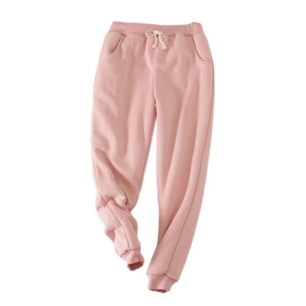 Snygga byxor för kvinnor håller sig varma och bekväma på vintern pink L