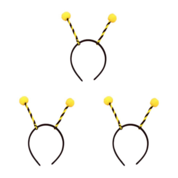 2/3/5 Bee Pannband Klä upp tentakel för födelsedagsfester Yellow Thin Strip 19cm×22cm 3Set