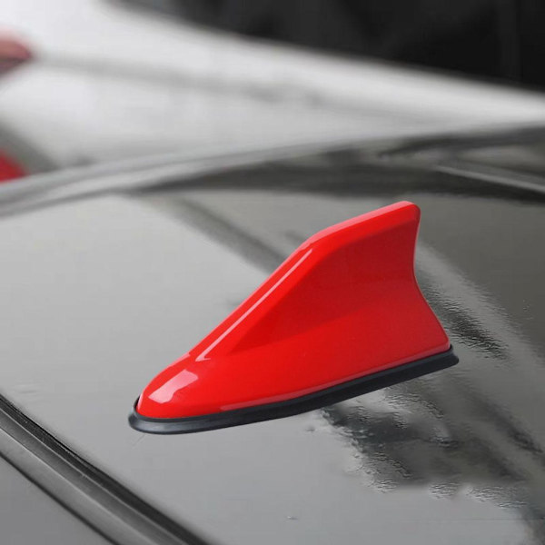 1/2 Shark Fin Antenn Universal Bil Dekorativ Vattentät Auto red 1Set