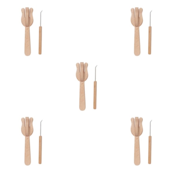 1/2/3/5 Stickverktyg Träform Handvävstol Multifunktionell 5Set