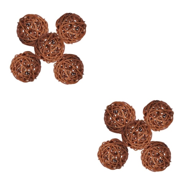 1/2 5 STK 7 cm Rotting Wicker Ball dekorativa klot för festdekor 2Set