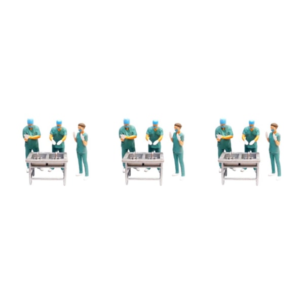 1/3 miniatyrer 1/64 hartsverktygsvagn Miniatyrmodellfigurer 3Set