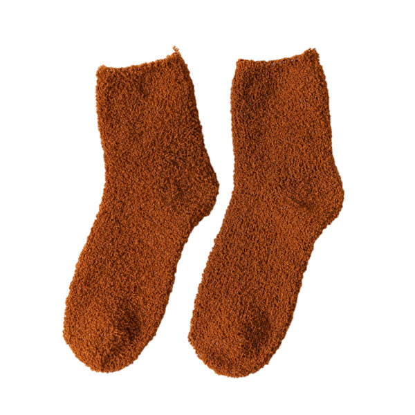 1/2/3/5 10 stycken extra tjocka och elastiska mjuka strumpor Coffee 5PCS